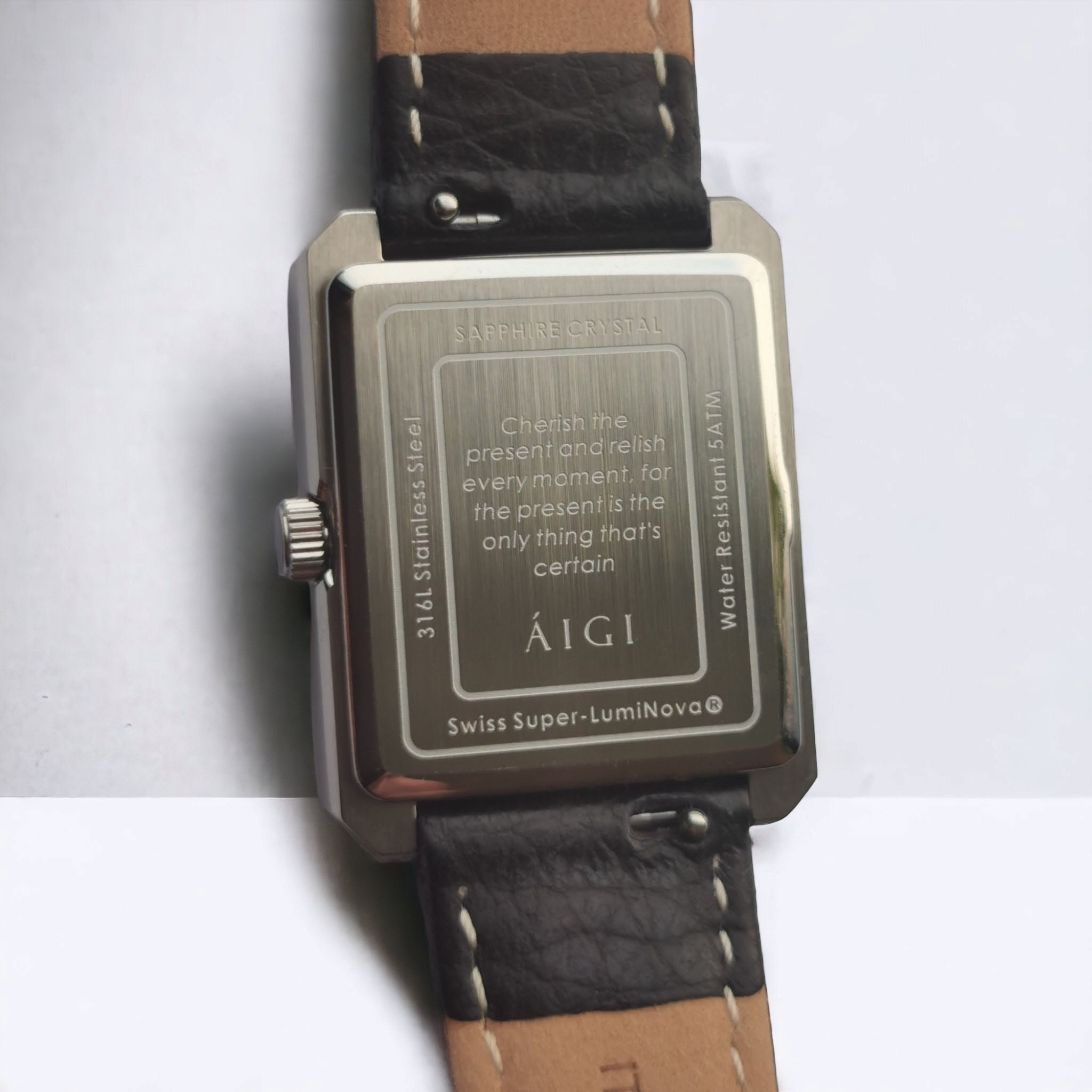Glacier Rectangular Steel Watch
