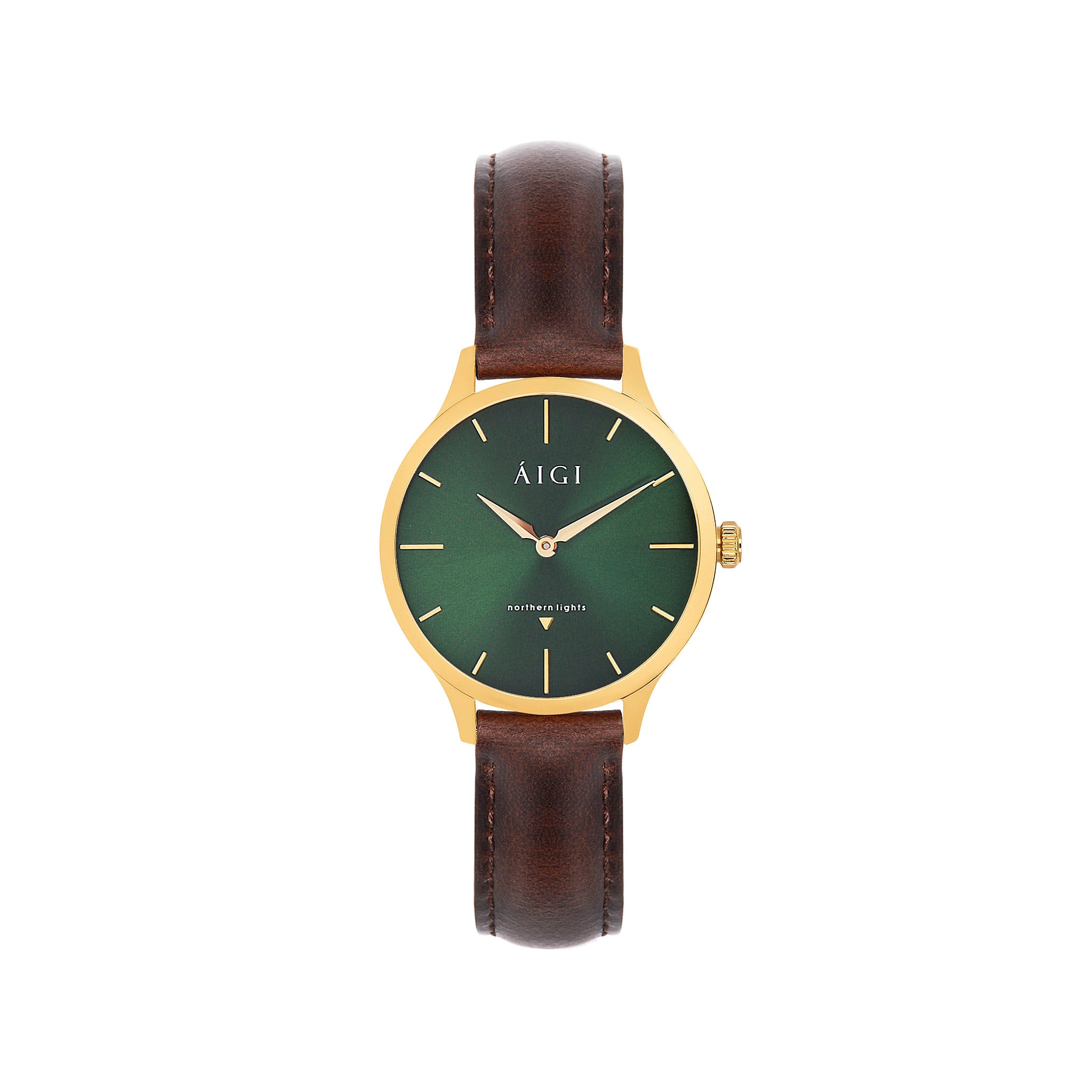 Northern Lights 32MM womens watch brown leather