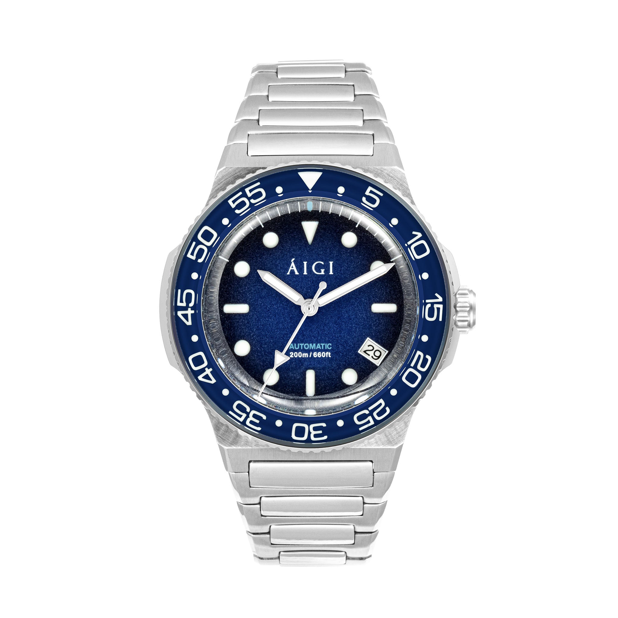 AIGI Arctic Diver deep-blue automatic men’s watch