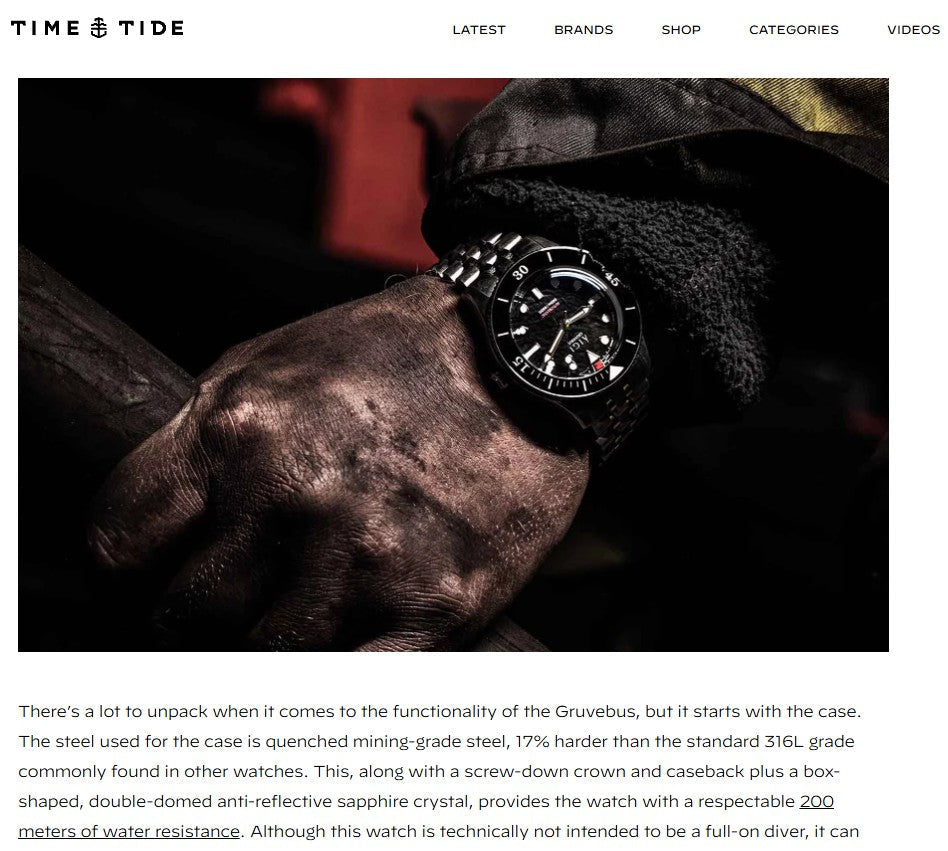 ÁIGI Gruvebus featured on Time+Tide Watches