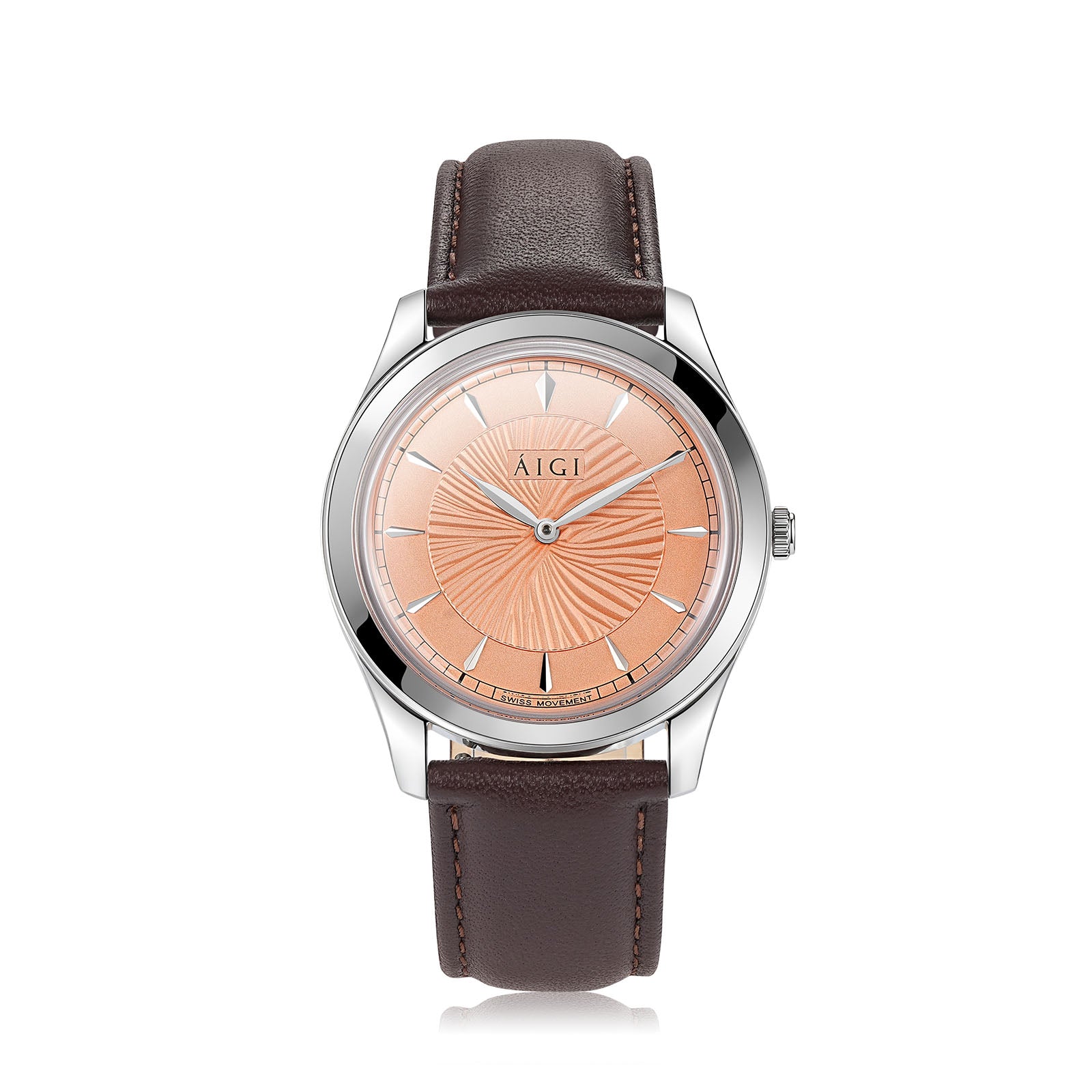 MIDNIGHT SUN 38MM - BROWN LEATHER