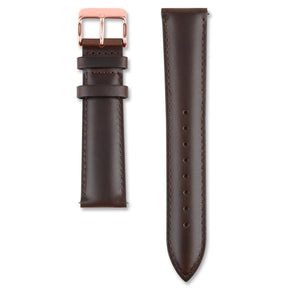 LEATHER BROWN 18MM - ROSEGOLD